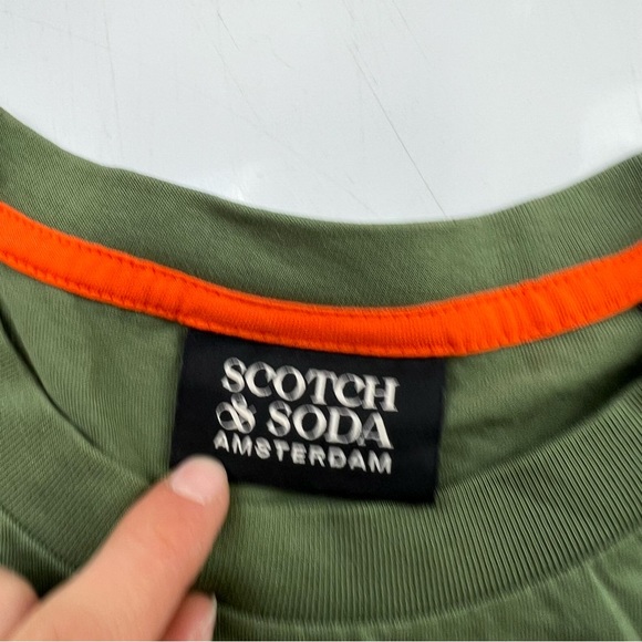 Scotch & Soda men’s khaki floral shirt S L109-3 - Picture 6 of 6